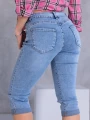 RYBACZKI Wyszczuplające PUSH-UP Jeansowe INDIRA - Blue