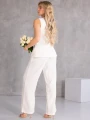 KOMPLET Elegancki MARYNARKA Guziki NASTYA - biel