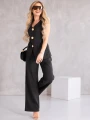 KOMPLET Elegancki MARYNARKA Guziki NASTYA - czarny