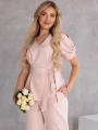 KOMPLET Wiązanie BUFIASTE Rękawy YANINA - ecru