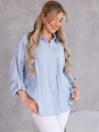 KOSZULA Kieszonka OVERSIZE Kołnierzyk GALATEA - Błękit