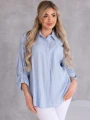 KOSZULA Kieszonka OVERSIZE Kołnierzyk GALATEA - Błękit
