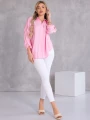 KOSZULA Kieszonka OVERSIZE Kołnierzyk GALATEA - Róż