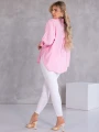 KOSZULA Kieszonka OVERSIZE Kołnierzyk GALATEA - Róż