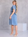 SUKIENKA Ala Jeans SZMIZJERKA Guziki ALONA - blue
