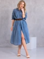 SUKIENKA Midi SZMIZJERKA Ala Jeans DARIYA - blue