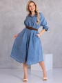 SUKIENKA Midi SZMIZJERKA Ala Jeans DARIYA - blue