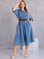 SUKIENKA Midi SZMIZJERKA Ala Jeans DARIYA - blue