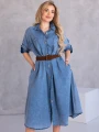 SUKIENKA Midi SZMIZJERKA Ala Jeans DARIYA - blue
