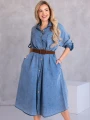 SUKIENKA Midi SZMIZJERKA Ala Jeans DARIYA - blue