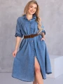 SUKIENKA Midi SZMIZJERKA Ala Jeans DARIYA - blue