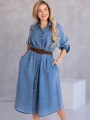 SUKIENKA Midi SZMIZJERKA Ala Jeans DARIYA - blue