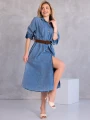 SUKIENKA Midi SZMIZJERKA Ala Jeans DARIYA - blue