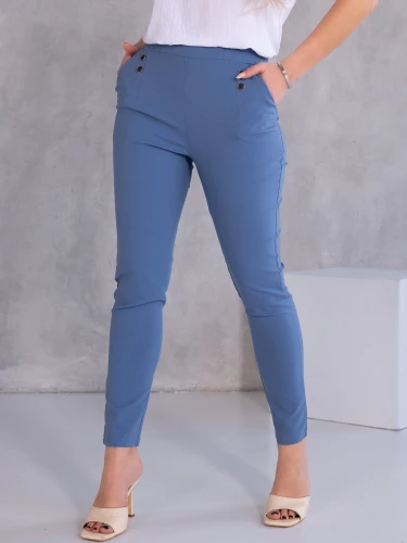 Spodnie GUZIKI Gumka Pas ALEXIS - jeans
