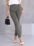 Spodnie GUZIKI Gumka Pas ALEXIS - khaki
