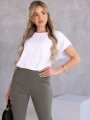 Spodnie GUZIKI Gumka Pas ALEXIS - khaki