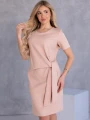 SUKIENKA Klasyczna WIĄZANIE Krótki Rękaw GIULIA - beż