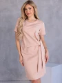 SUKIENKA Klasyczna WIĄZANIE Krótki Rękaw GIULIA - beż