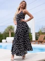 SUKIENKA Prosta Grochy Pasuje na Rozmiary S M L XL PAOLA - czarny