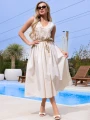 SUKIENKA Cekiny Pasuje na Rozmiary S M L XL ENRICA - ecru