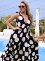 SUKIENKA Grochy Pasuje na Rozmiary M L XL 2XL LIDIA - czarny