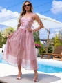SUKIENKA Akwarela GORSET Tiul LUNETH - pink
