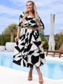 SUKIENKA Maziaje DEKOLT V Oversize NAIVARA - black