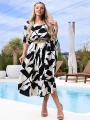 SUKIENKA Maziaje DEKOLT V Oversize NAIVARA - black