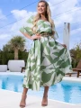 SUKIENKA Maziaje DEKOLT V Oversize NAIVARA - green