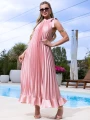 SUKIENKA Plisy Pasuje na Rozmiar M L XL 2XL ISOTTA - pink