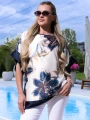 BLUZKA Kimono Pasuje na Rozmiary 2XL, 3XL, 4XL ARMIDA - blue