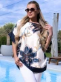 BLUZKA Kimono Pasuje na Rozmiary 2XL, 3XL, 4XL ARMIDA - blue