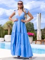 SUKIENKA Falbany Pasuje na Rozmiar S M L XL 2XL ORNELLA - blue