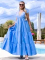 SUKIENKA Falbany Pasuje na Rozmiar S M L XL 2XL ORNELLA - blue