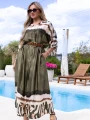 SUKIENKA Guziki Pasuje na Rozmiary 42 44 46 48 ROSA - Khaki