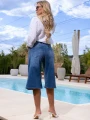 SPODENKI Jeansowe BERMUDY Luźne EVELINA - Blue