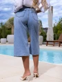 SPODENKI Bermudy JEANS Szerokie LEI-LANI - Blue