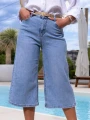 SPODENKI Bermudy JEANS Szerokie LEI-LANI - Blue