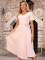 SUKIENKA Rozkloszowana MIDI Róża ZARIAH - Latte