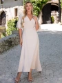 SUKIENKA Zakładki Pasuje na Rozmiary 36 38 40 ZOE - Beige