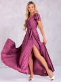 Sukienka błyszcząca maxi Nicole - violet