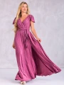 Sukienka błyszcząca maxi Nicole - violet