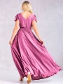 Sukienka błyszcząca maxi Nicole - violet