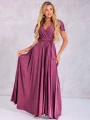 Sukienka błyszcząca maxi Nicole - violet