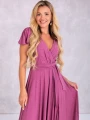 Sukienka błyszcząca maxi Nicole - violet