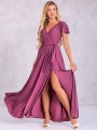 Sukienka błyszcząca maxi Nicole - violet