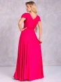 Sukienka błyszcząca maxi Nicole - fuksja