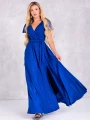 Sukienka błyszcząca maxi Nicole - szafir