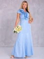 Sukienka błyszcząca maxi Ginevra - baby blue