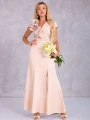 Sukienka błyszcząca maxi Ginevra -beige